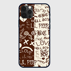 Чехол для iPhone 12 Pro Max Lil peep retro pattern, цвет: 3D-черный