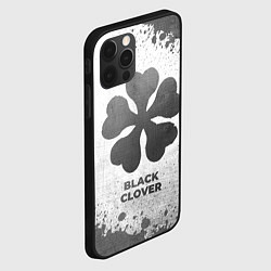 Чехол для iPhone 12 Pro Max Black Clover - white gradient, цвет: 3D-черный — фото 2