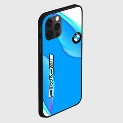 Чехол для iPhone 12 Pro Max BMW abstrac line steel, цвет: 3D-черный — фото 2