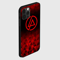 Чехол для iPhone 12 Pro Max Linkin Park red poly, цвет: 3D-черный — фото 2