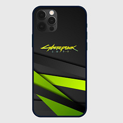Чехол для iPhone 12 Pro Max Cyberpunk 2077 stripes line, цвет: 3D-черный