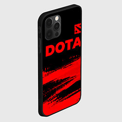 Чехол для iPhone 12 Pro Max Dota - red gradient посередине, цвет: 3D-черный — фото 2