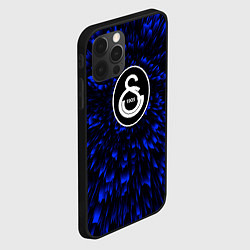 Чехол для iPhone 12 Pro Max Galatasaray blue energy, цвет: 3D-черный — фото 2