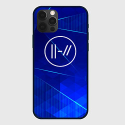 Чехол для iPhone 12 Pro Max Twenty One Pilots blue poly, цвет: 3D-черный