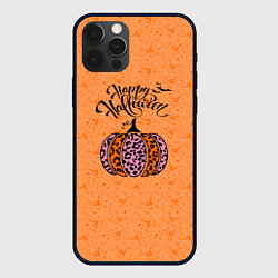 Чехол для iPhone 12 Pro Max Halloween - тыква леопардовая, цвет: 3D-черный