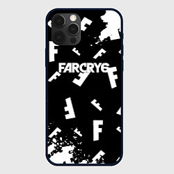 Чехол для iPhone 12 Pro Max FC6 logo pattern, цвет: 3D-черный