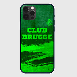 Чехол для iPhone 12 Pro Max Club Brugge - green gradient посередине, цвет: 3D-черный