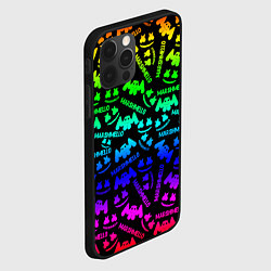 Чехол для iPhone 12 Pro Max Marshmello neon steel pattern, цвет: 3D-черный — фото 2