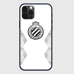 Чехол для iPhone 12 Pro Max Club Brugge white poly, цвет: 3D-черный