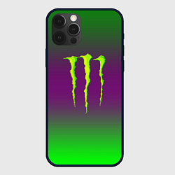 Чехол для iPhone 12 Pro Max Monster energy gradient, цвет: 3D-черный