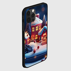 Чехол для iPhone 12 Pro Max Объемный новогодний городок, цвет: 3D-черный — фото 2