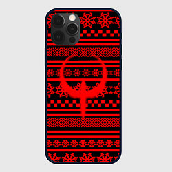 Чехол для iPhone 12 Pro Max Quake winter pattern, цвет: 3D-черный