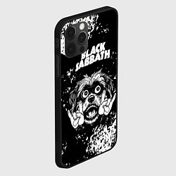 Чехол для iPhone 12 Pro Max Black Sabbath рок пес, цвет: 3D-черный — фото 2