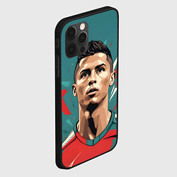 Чехол для iPhone 12 Pro Max Футболист Рональдо, цвет: 3D-черный — фото 2