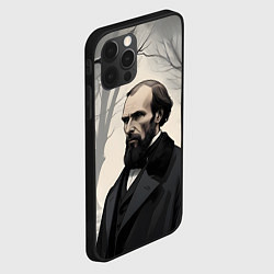 Чехол для iPhone 12 Pro Max Достоевский зимняя аллея, цвет: 3D-черный — фото 2