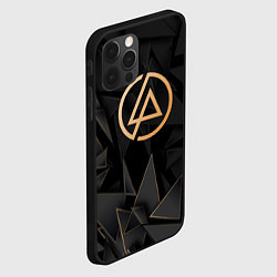 Чехол для iPhone 12 Pro Max Linkin Park golden poly, цвет: 3D-черный — фото 2