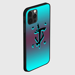 Чехол для iPhone 12 Pro Max Doom gradient logo, цвет: 3D-черный — фото 2