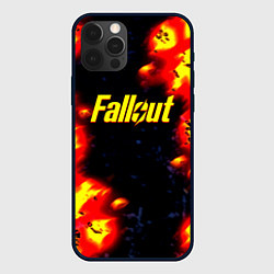 Чехол для iPhone 12 Pro Max Fallout огненные краски стиль, цвет: 3D-черный