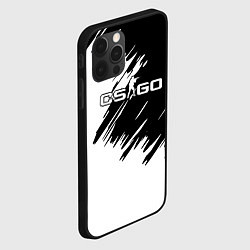 Чехол для iPhone 12 Pro Max CSGO белые краски, цвет: 3D-черный — фото 2