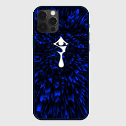 Чехол для iPhone 12 Pro Max Hellsing blue energy, цвет: 3D-черный