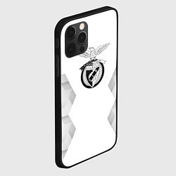 Чехол для iPhone 12 Pro Max Benfica white poly, цвет: 3D-черный — фото 2