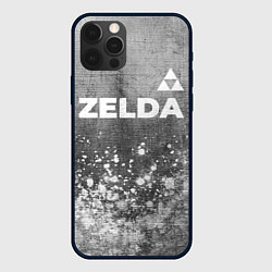 Чехол для iPhone 12 Pro Max Zelda - grey gradient посередине, цвет: 3D-черный