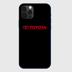 Чехол для iPhone 12 Pro Max Toyota red logo auto, цвет: 3D-черный