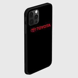 Чехол для iPhone 12 Pro Max Toyota red logo auto, цвет: 3D-черный — фото 2