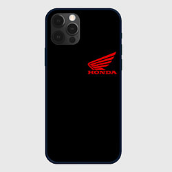 Чехол для iPhone 12 Pro Max Honda red logo auto steel, цвет: 3D-черный