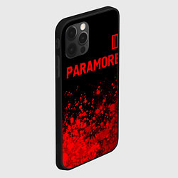 Чехол для iPhone 12 Pro Max Paramore - red gradient посередине, цвет: 3D-черный — фото 2