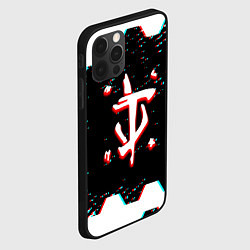 Чехол для iPhone 12 Pro Max Doom hexagon glitch color, цвет: 3D-черный — фото 2