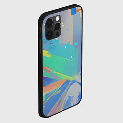 Чехол для iPhone 12 Pro Max Краска абстракция, цвет: 3D-черный — фото 2