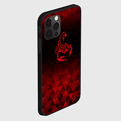 Чехол для iPhone 12 Pro Max Scorpions red poly, цвет: 3D-черный — фото 2