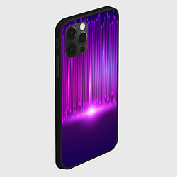 Чехол для iPhone 12 Pro Max Светящиеся неоновые линии и вспышка света, цвет: 3D-черный — фото 2