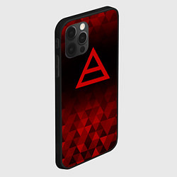 Чехол для iPhone 12 Pro Max Thirty Seconds to Mars red poly, цвет: 3D-черный — фото 2