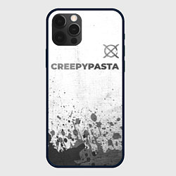 Чехол для iPhone 12 Pro Max CreepyPasta - white gradient посередине, цвет: 3D-черный