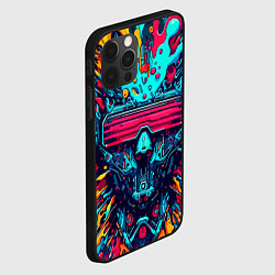 Чехол для iPhone 12 Pro Max Cyber dude with glasses - blots, цвет: 3D-черный — фото 2