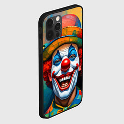 Чехол для iPhone 12 Pro Max Нейросеть - безумный клоун, цвет: 3D-черный — фото 2