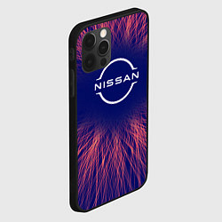 Чехол для iPhone 12 Pro Max Nissan red energy, цвет: 3D-черный — фото 2
