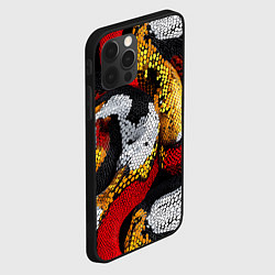 Чехол для iPhone 12 Pro Max Яркий змеиный паттерн, цвет: 3D-черный — фото 2