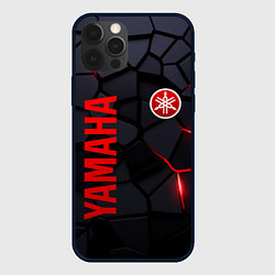 Чехол для iPhone 12 Pro Max Yamaha - плиты с эффектом свечения, цвет: 3D-черный