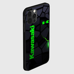 Чехол для iPhone 12 Pro Max Kawasaki - плиты с эффектом свечения, цвет: 3D-черный — фото 2