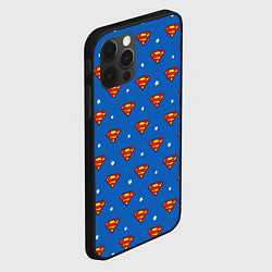 Чехол для iPhone 12 Pro Max Супермен узор, цвет: 3D-черный — фото 2