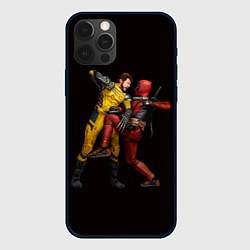 Чехол для iPhone 12 Pro Max Дэдпул против Росомахи, цвет: 3D-черный