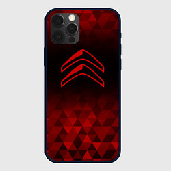 Чехол для iPhone 12 Pro Max Citroen red poly, цвет: 3D-черный