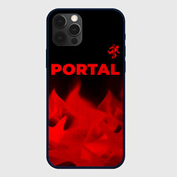Чехол для iPhone 12 Pro Max Portal - red gradient посередине, цвет: 3D-черный
