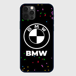 Чехол для iPhone 12 Pro Max BMW конфети, цвет: 3D-черный