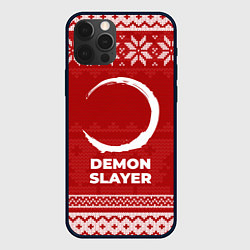 Чехол для iPhone 12 Pro Max Новогодний Demon Slayer, цвет: 3D-черный