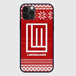 Чехол для iPhone 12 Pro Max Новогодний Lindemann, цвет: 3D-черный