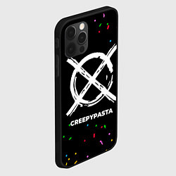 Чехол для iPhone 12 Pro Max CreepyPasta конфети, цвет: 3D-черный — фото 2